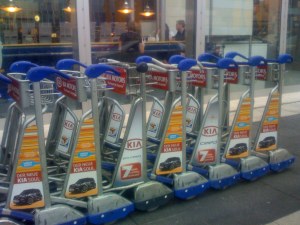 Aeroporto di Francoforte - Il carrellino è gratis grazie allo sponsor